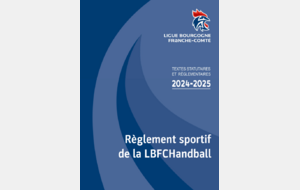 Réglement sportif de la LBFCHandball saison 2024-2025